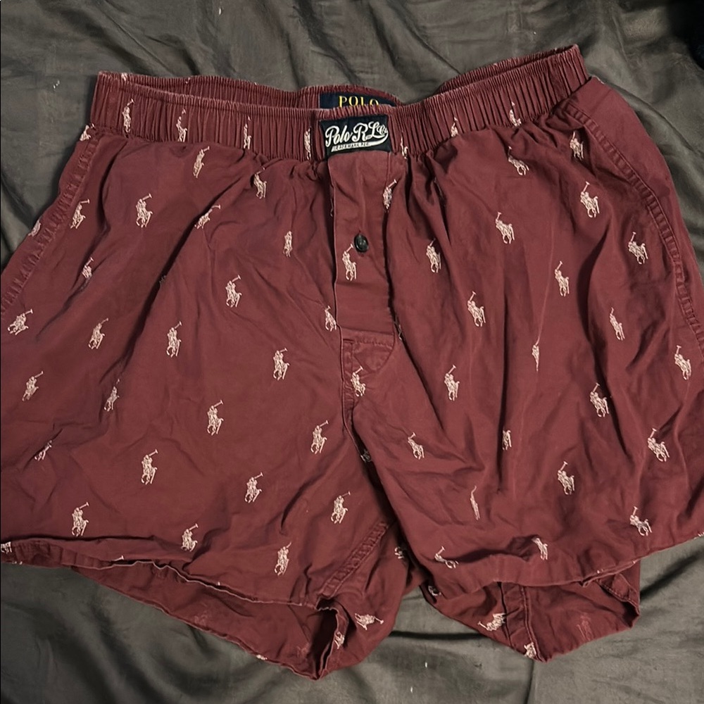 Polo by Ralph Lauren Men's Burgundy boxers medium